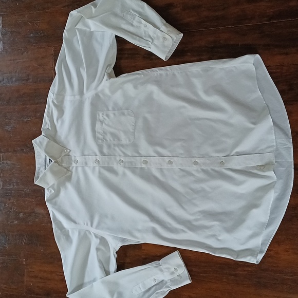 Kirkland White Traditional Fit Non-Iron Dress Shirt Men's Neck 16.5 36/37 - Picture 1 of 6